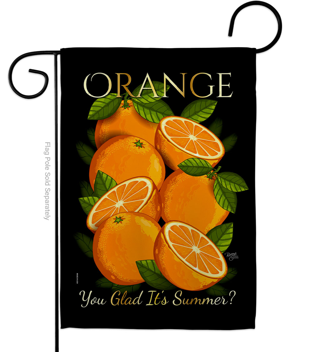 G167065-BO Sweet Orange Food Fruit 13 x 18.5 in. Double-Sided Decorative Vertical Garden Flags for House Decoration Banner Yard Gift