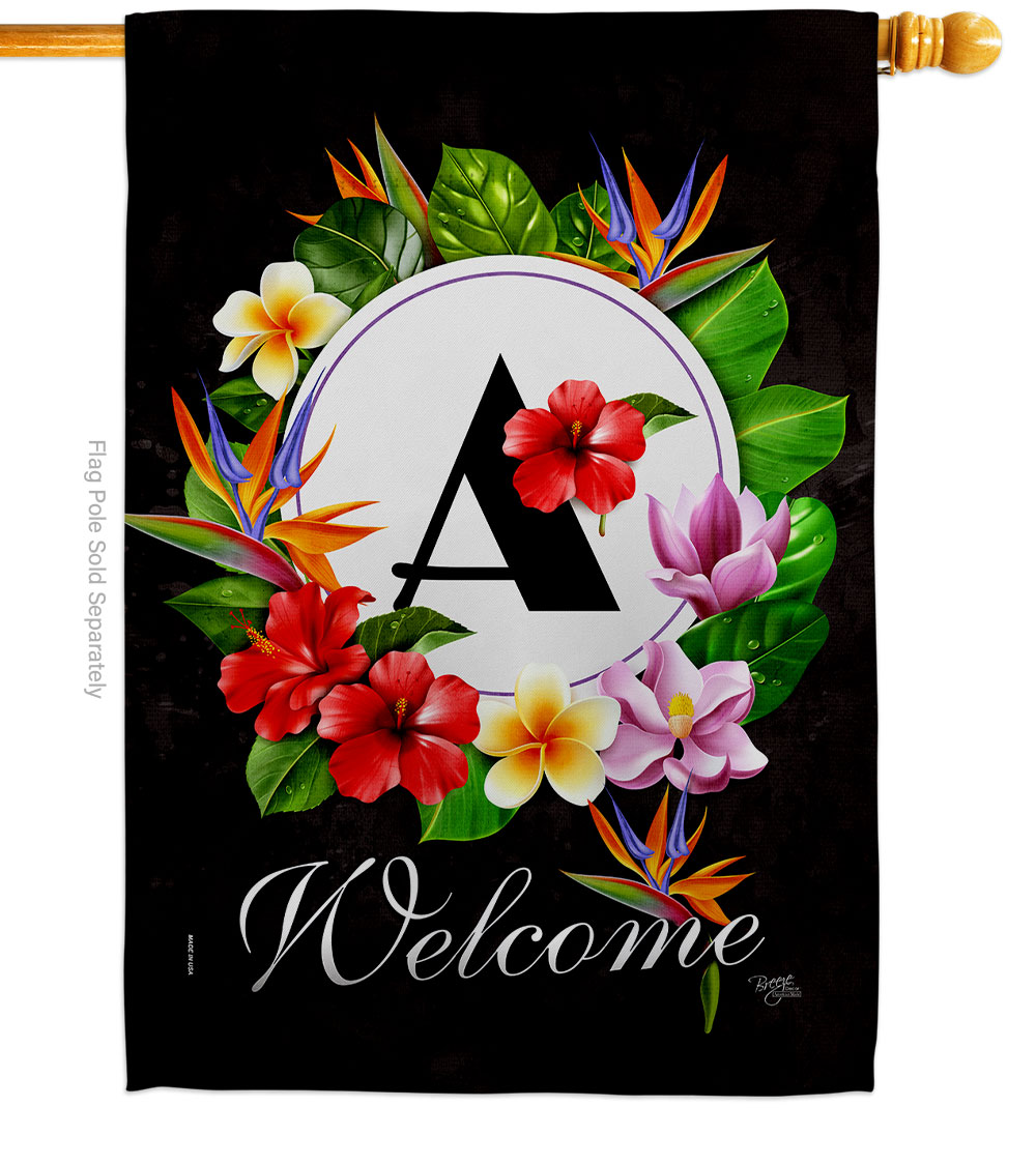 Tropical A Summertime 28 x 40 in. Double-Sided Decorative Vertical House Flags for Decoration Banner Garden Yard Gift