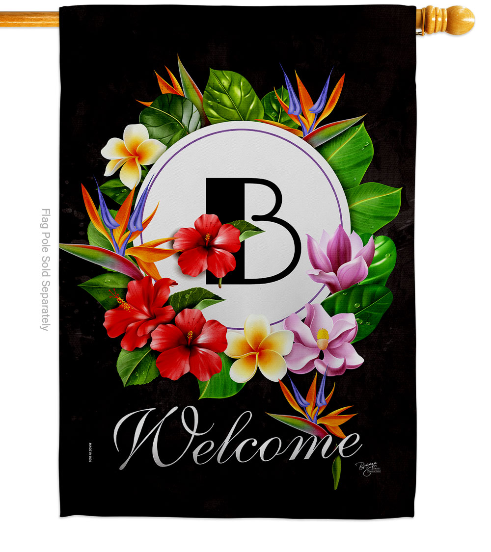 Tropical B Summertime 28 x 40 in. Double-Sided Decorative Vertical House Flags for Decoration Banner Garden Yard Gift