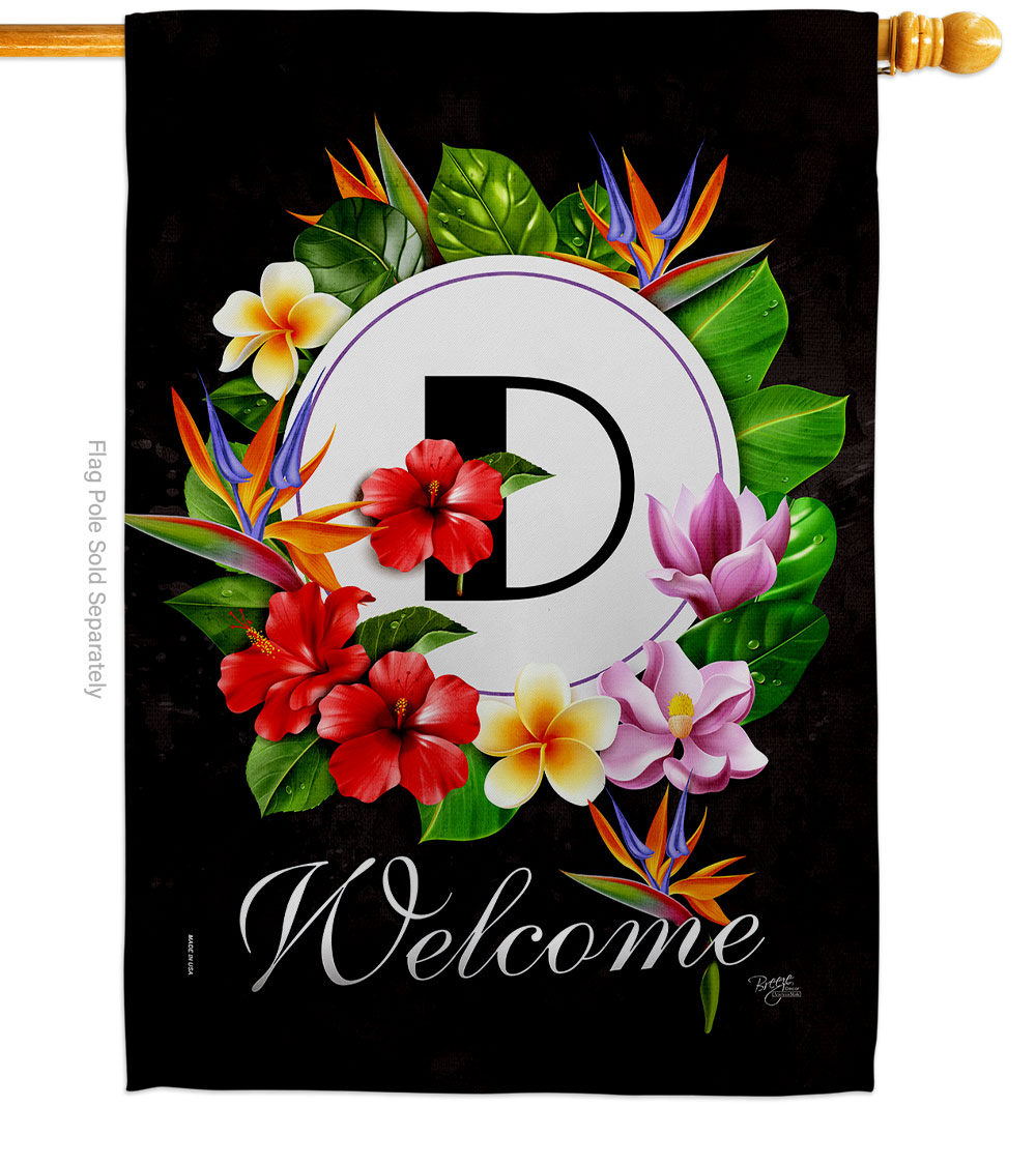 Tropical D Summertime 28 x 40 in. Double-Sided Decorative Vertical House Flags for Decoration Banner Garden Yard Gift