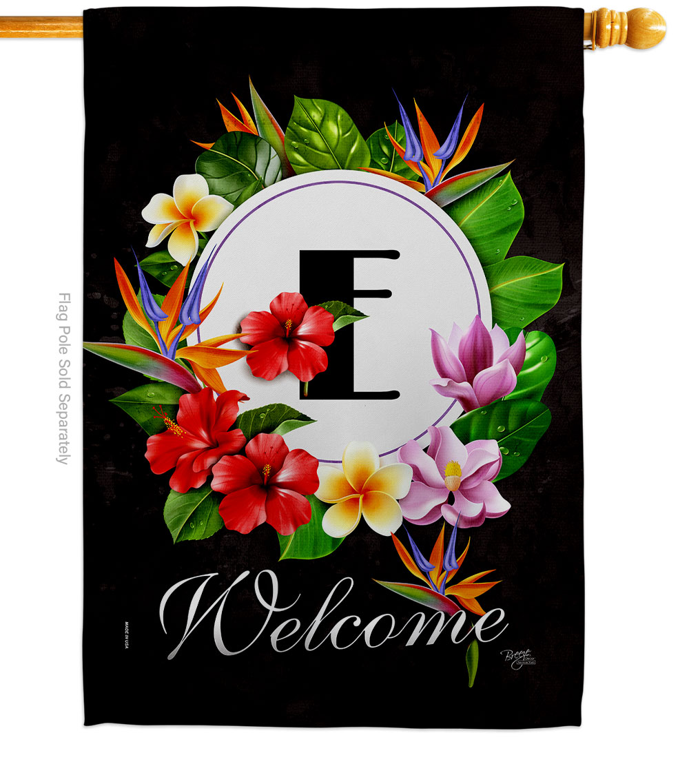 Tropical E Summertime 28 x 40 in. Double-Sided Decorative Vertical House Flags for Decoration Banner Garden Yard Gift