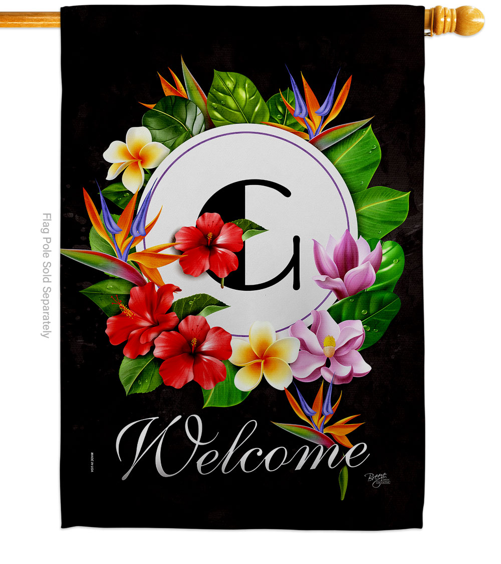 Tropical G Summertime 28 x 40 in. Double-Sided Decorative Vertical House Flags for Decoration Banner Garden Yard Gift