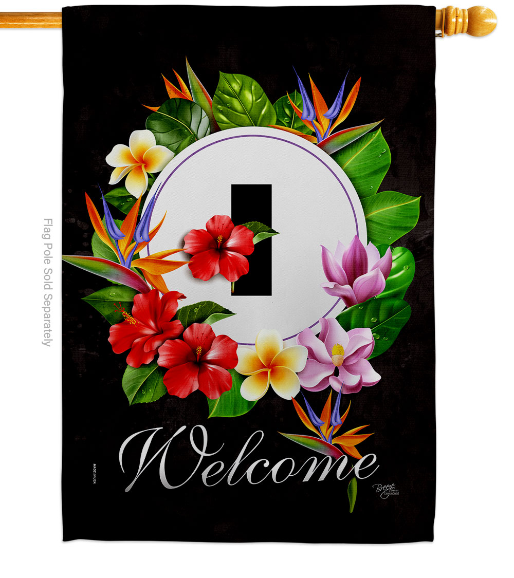 Tropical I Summertime 28 x 40 in. Double-Sided Decorative Vertical House Flags for Decoration Banner Garden Yard Gift