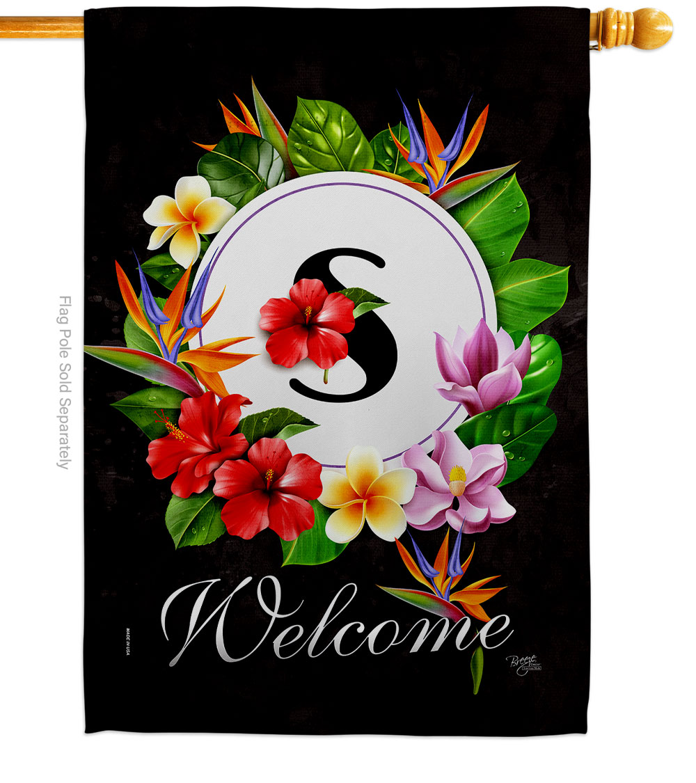 Tropical S Summertime 28 x 40 in. Double-Sided Decorative Vertical House Flags for Decoration Banner Garden Yard Gift