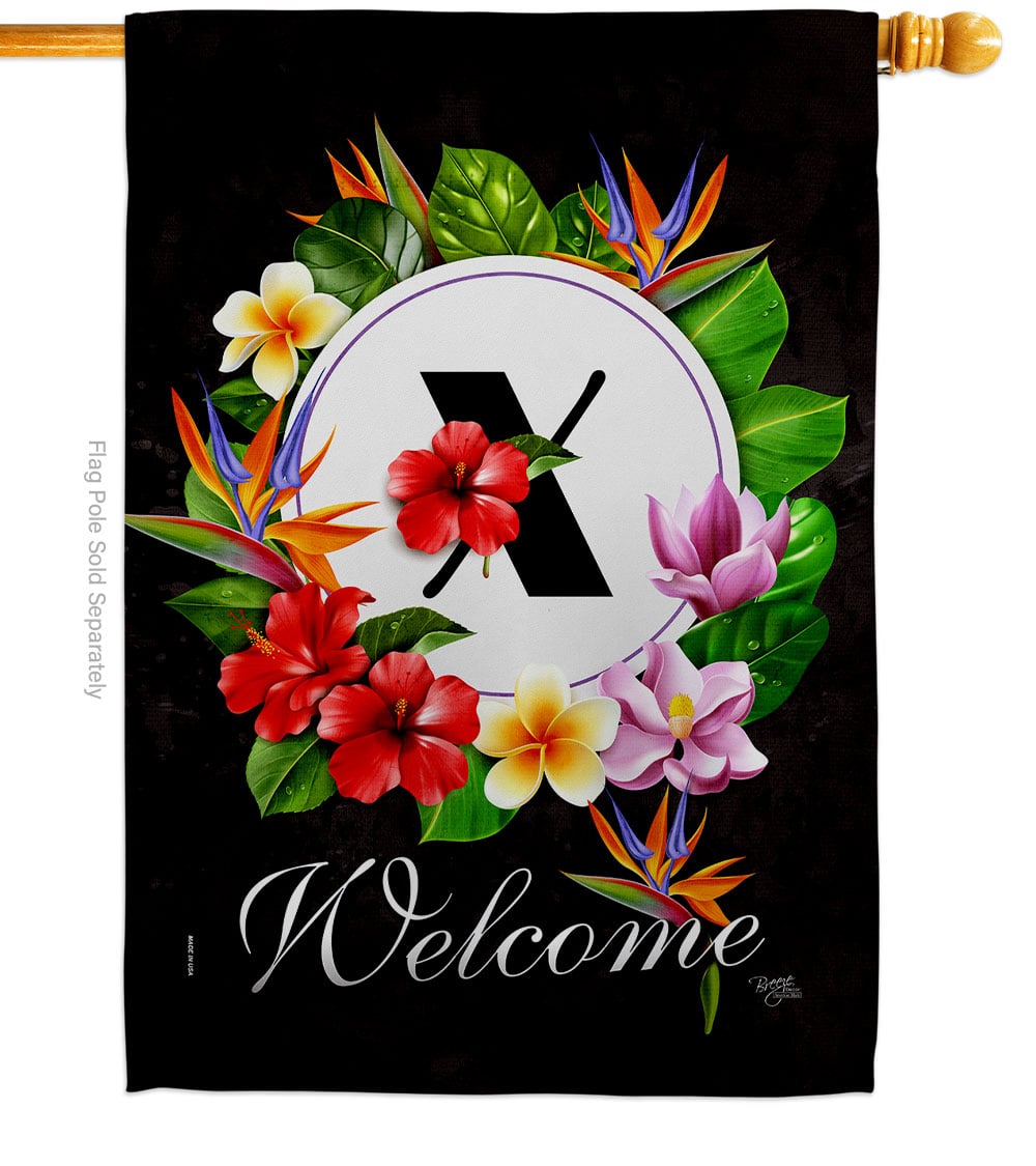 Tropical X Summertime 28 x 40 in. Double-Sided Decorative Vertical House Flags for Decoration Banner Garden Yard Gift