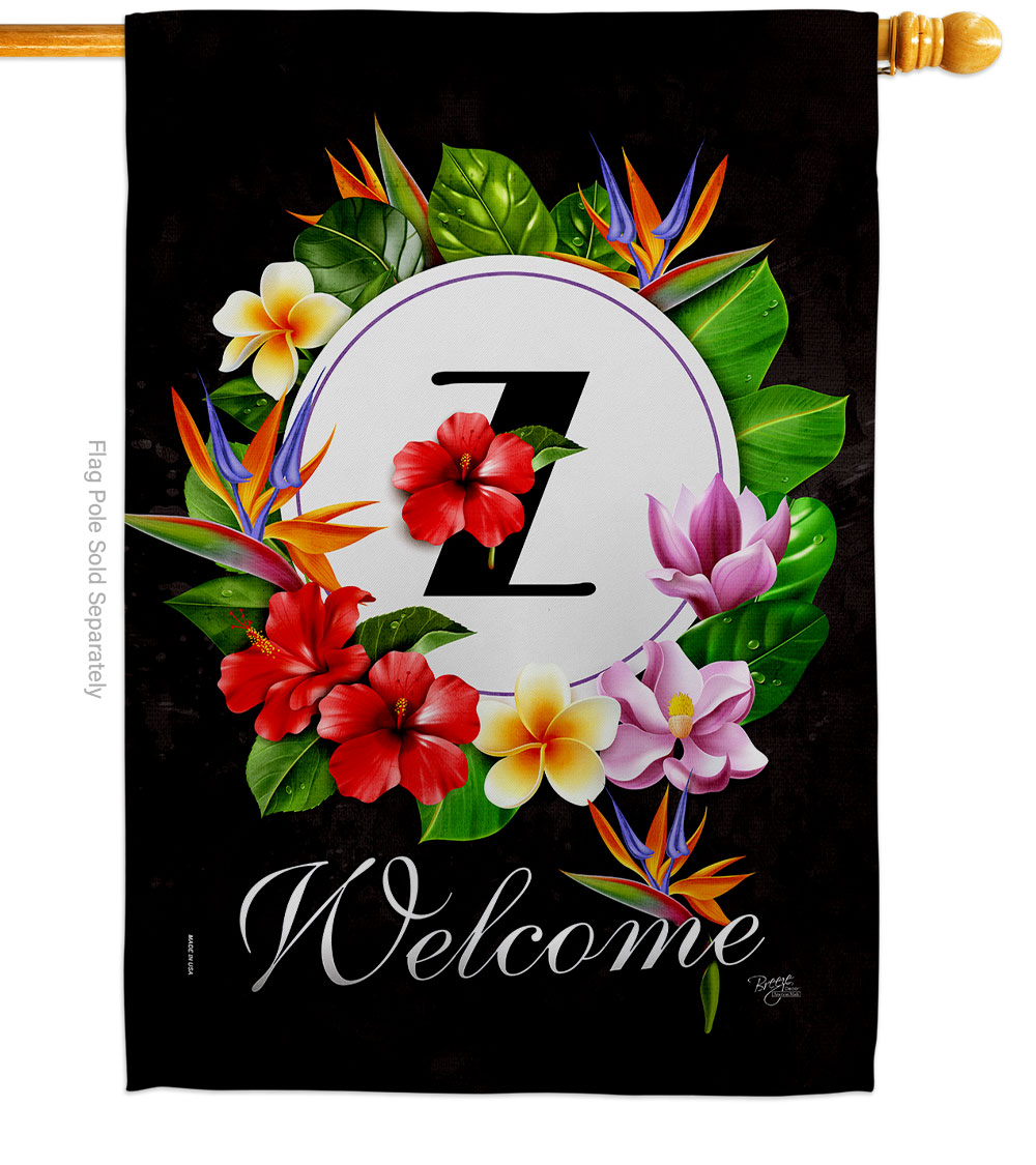 Tropical Z Summertime 28 x 40 in. Double-Sided Decorative Vertical House Flags for Decoration Banner Garden Yard Gift