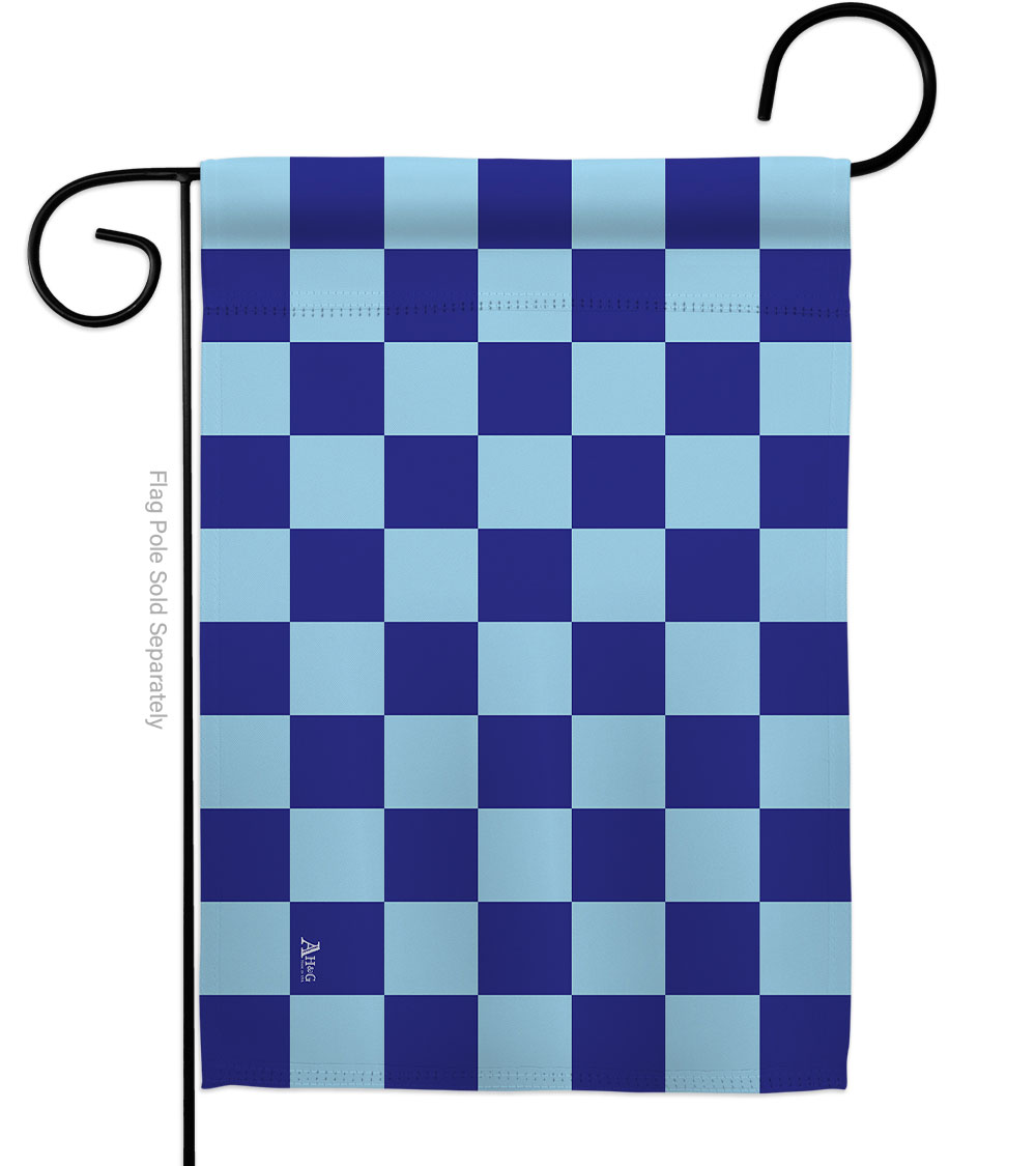 Picture of Americana Home & Garden G142823-BO Blue Checker Novelty Merchant 13 x 18.5 in. Double-Sided Decorative Horizontal Garden Flags for House Decoration Banner Yard Gift