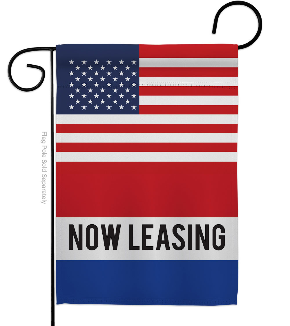 Picture of Americana Home & Garden G142849-BO US Now Leasing Novelty Merchant 13 x 18.5 in. Double-Sided Decorative Vertical Garden Flags for House Decoration Banner Yard Gift