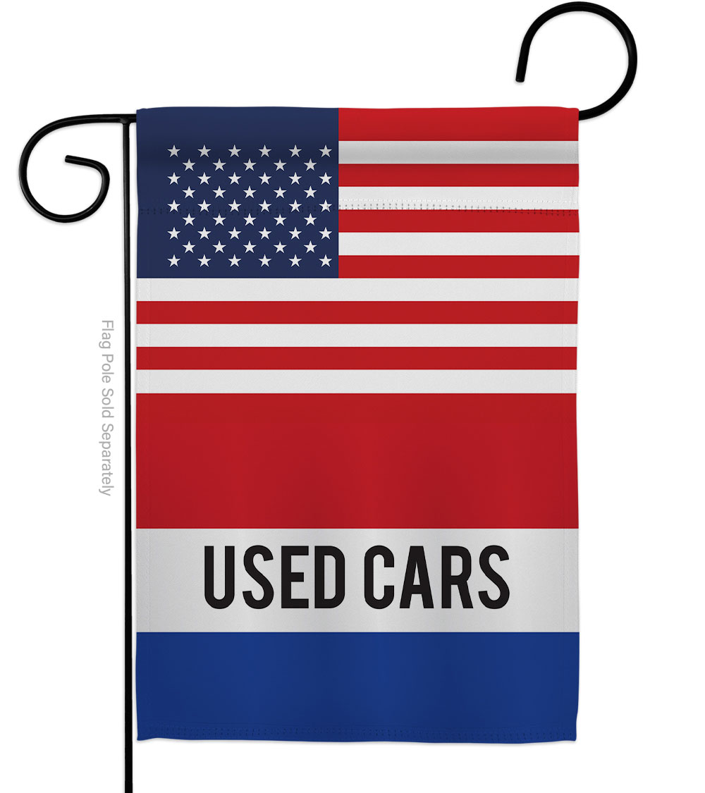 Picture of Americana Home & Garden G142855-BO US Used Cars Novelty Merchant 13 x 18.5 in. Double-Sided Decorative Vertical Garden Flags for House Decoration Banner Yard Gift