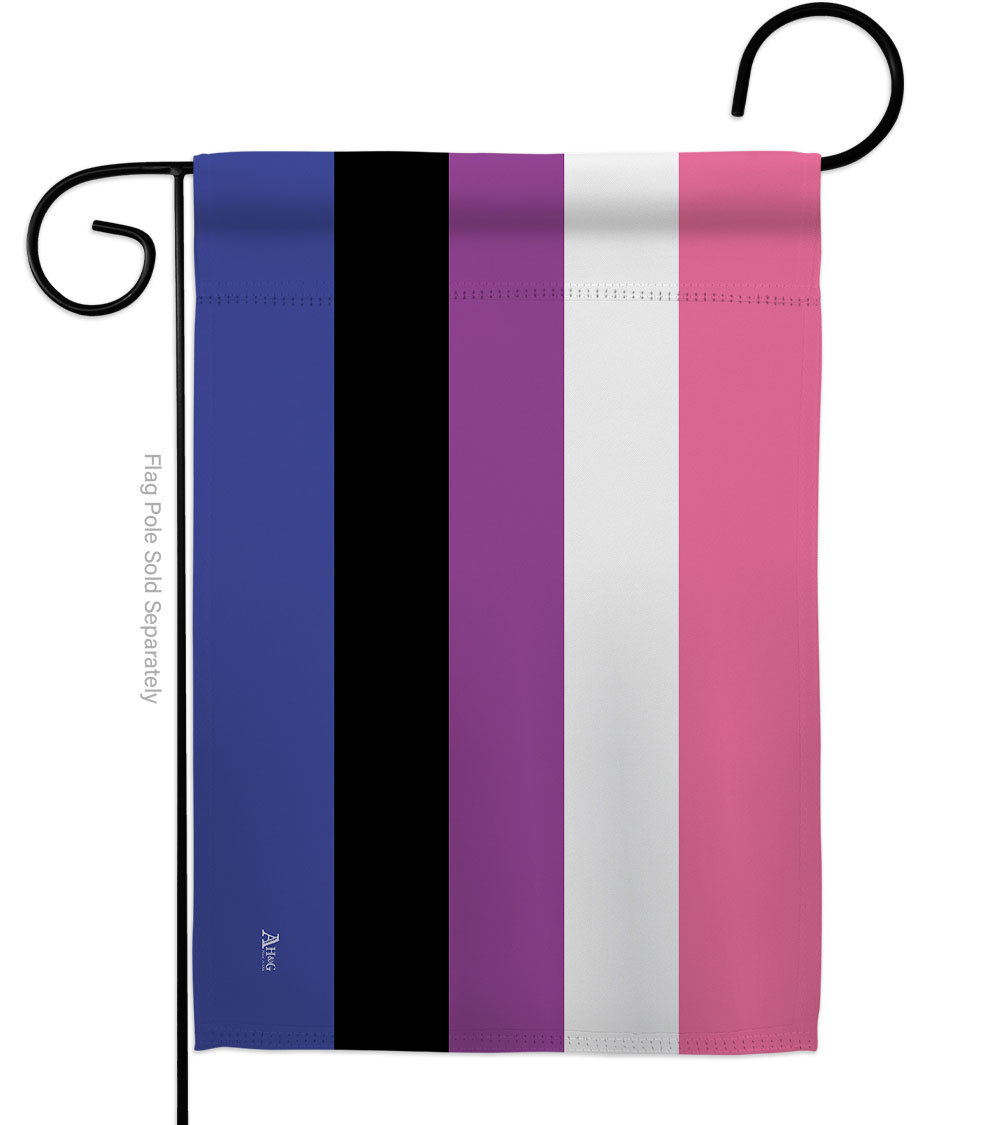 G149008-BO Genderfluidity Pride Support 13 x 18.5 in. Double-Sided Decorative Horizontal Garden Flags for House Decoration Banner Yard Gift