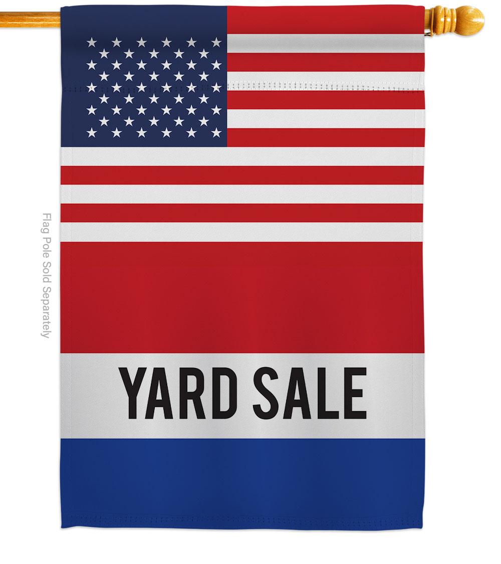 US Yard Sale Novelty Merchant 28 x 40 in DoubleSided Decorative Vertical House Flags for Decoration Banner Garden Gift