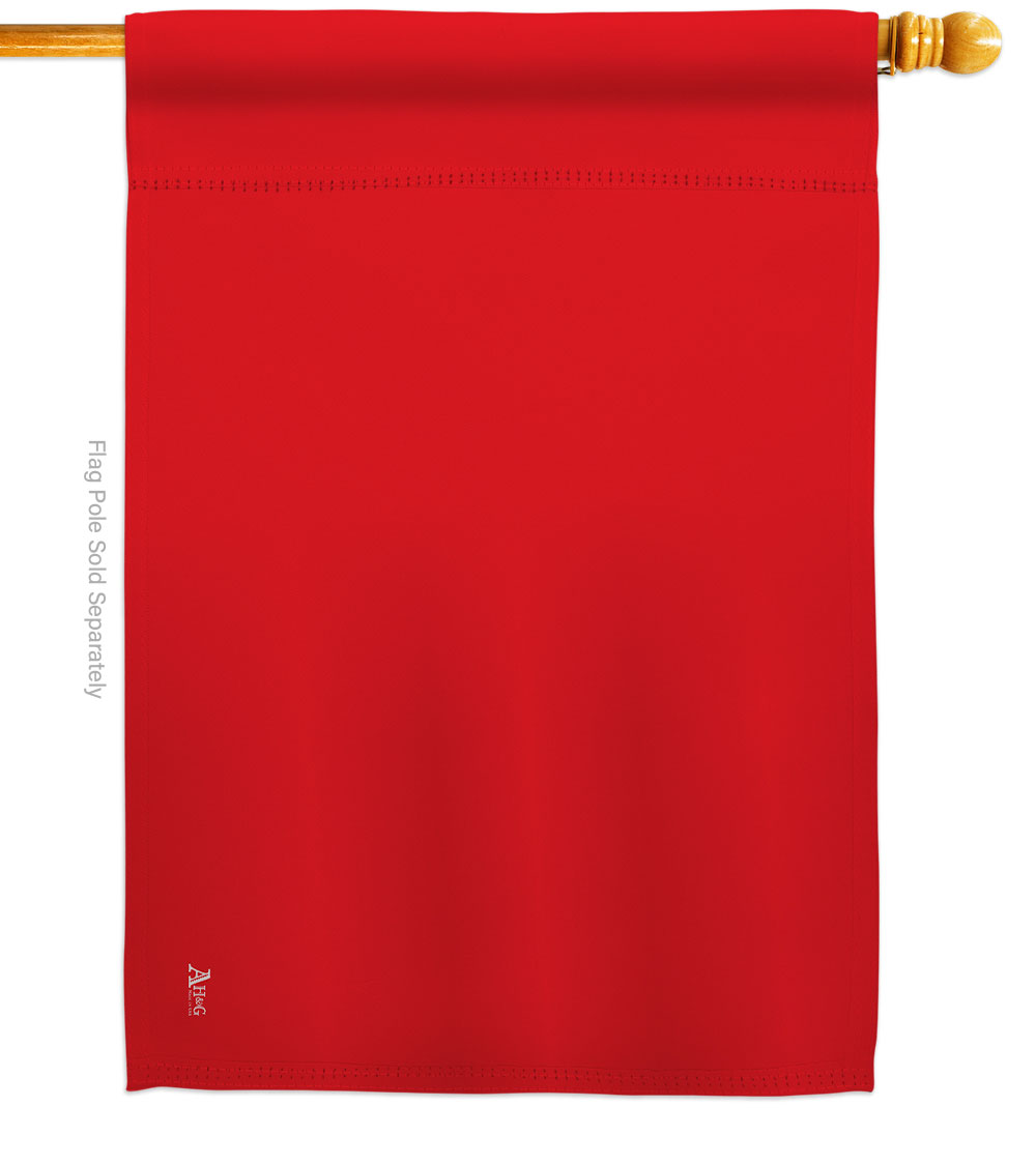 H140918-BO Red Novelty Merchant 28 x 40 in. Double-Sided Decorative Horizontal House Flags for Decoration Banner Garden Yard Gift