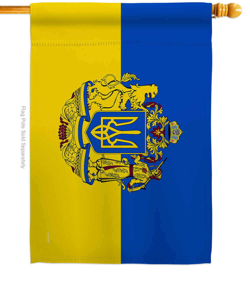 Stand for Ukrainian Support Cause 28 x 40 in. Double-Sided Decorative Horizontal House Flags Decoration Banner Garden Yard Gift