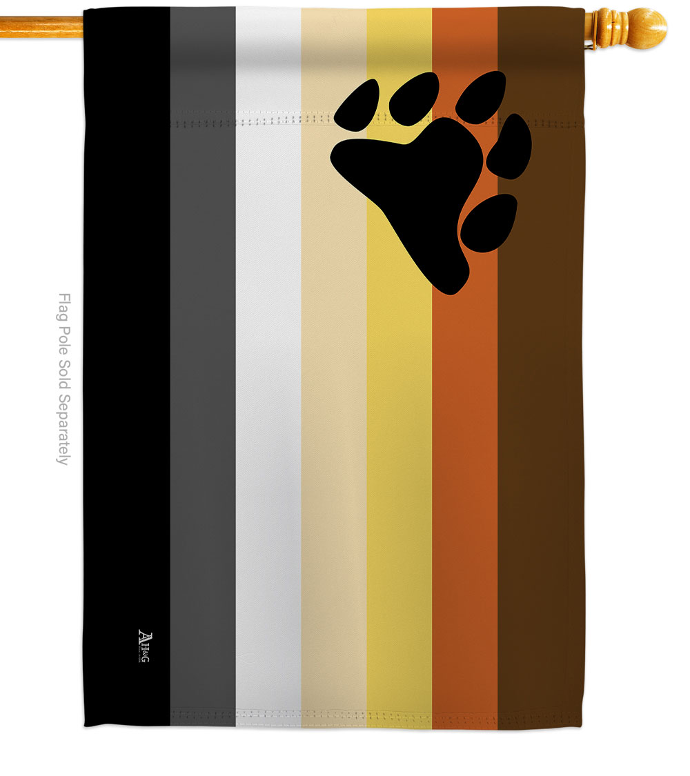 Bear Brotherhood Support Pride 28 x 40 in. Double-Sided Decorative Horizontal House Flags for Decoration Banner Garden Yard Gift