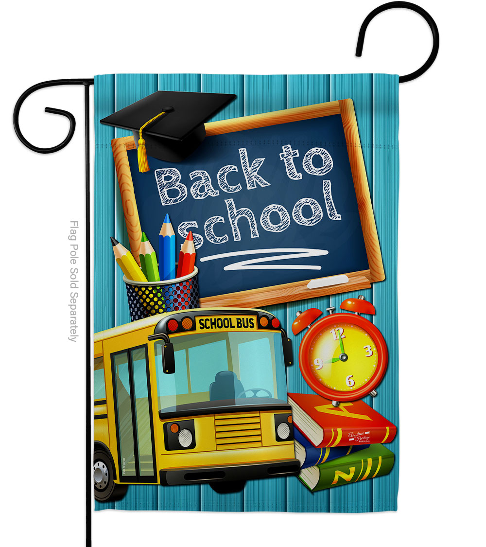 G135158-BO Welcome Back to School Education 13 x 18.5 in. Double-Sided Decorative Vertical Garden Flags for House Decoration Banner Yard Gift