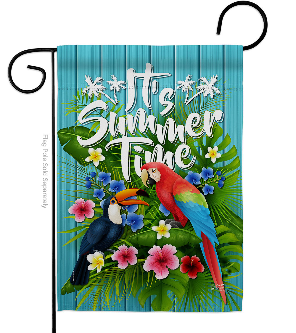 G135165-BO Tropical Summer Summertime 13 x 18.5 in. Double-Sided Decorative Vertical Garden Flags for House Decoration Banner Yard Gift