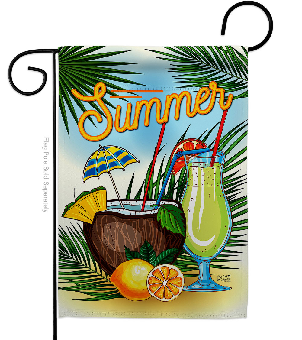 G135193-BO Summer Drinks Beverages Cocktail 13 x 18.5 in. Double-Sided Decorative Vertical Garden Flags for House Decoration Banner Yard Gift