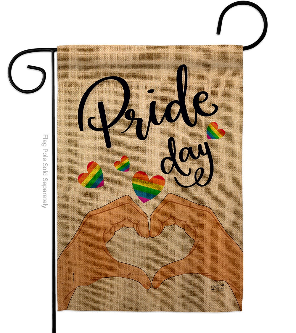 G135209-BO Love Pride Support 13 x 18.5 in. Double-Sided Decorative Vertical Garden Flags for House Decoration Banner Yard Gift