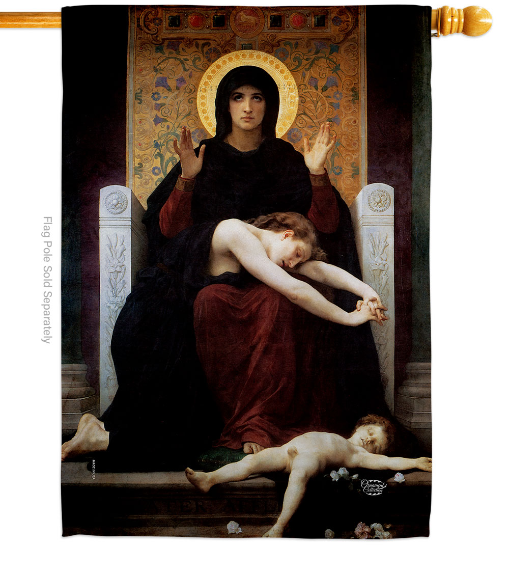 H190083-BO The Virgin of Consolation Religious Faith 28 x 40 in. Double-Sided Decorative Vertical House Flags for Decoration Banner Garden Yard Gift