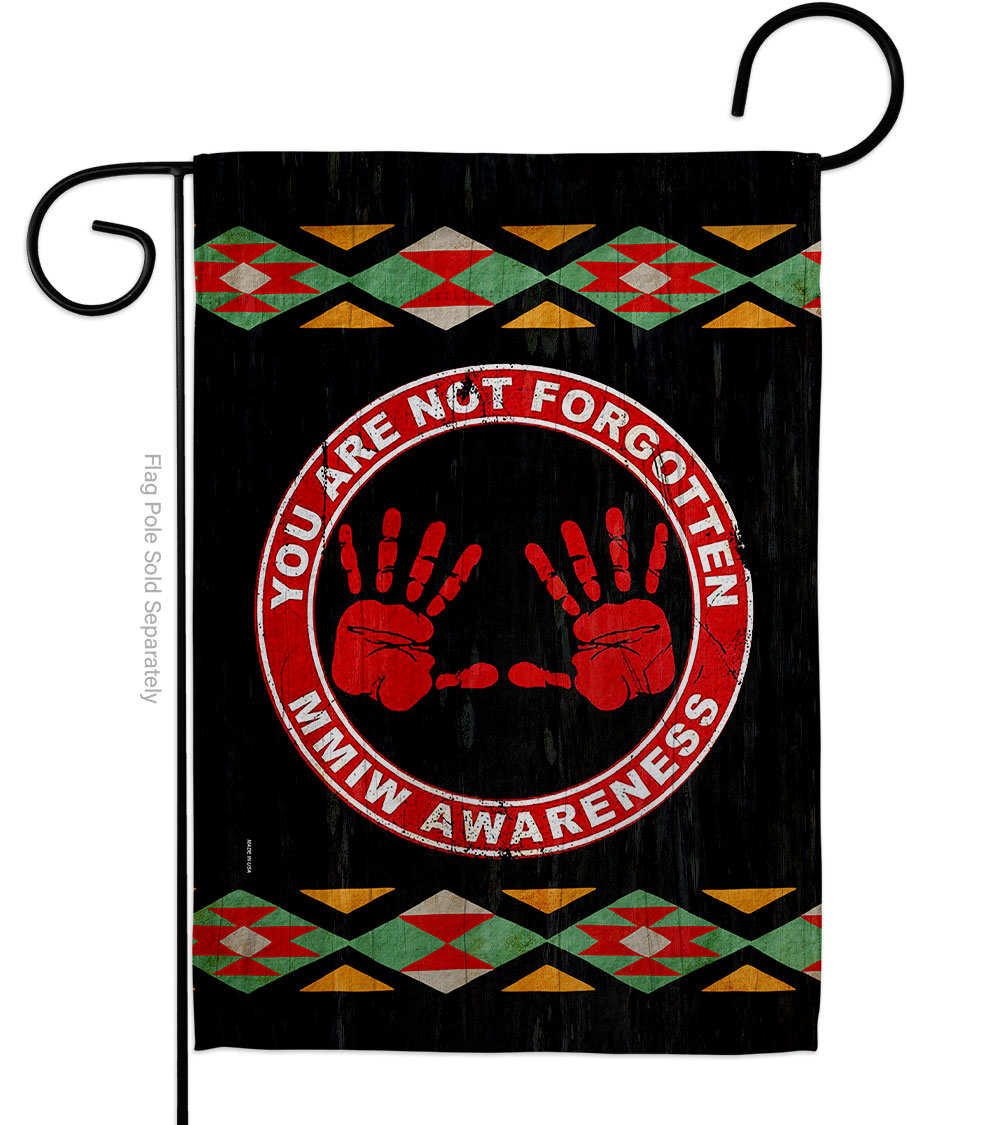MMIW Awareness Support Cause 13 x 18.5 in. Double-Sided Decorative Vertical Garden Flags for House Decoration Banner Yard Gift