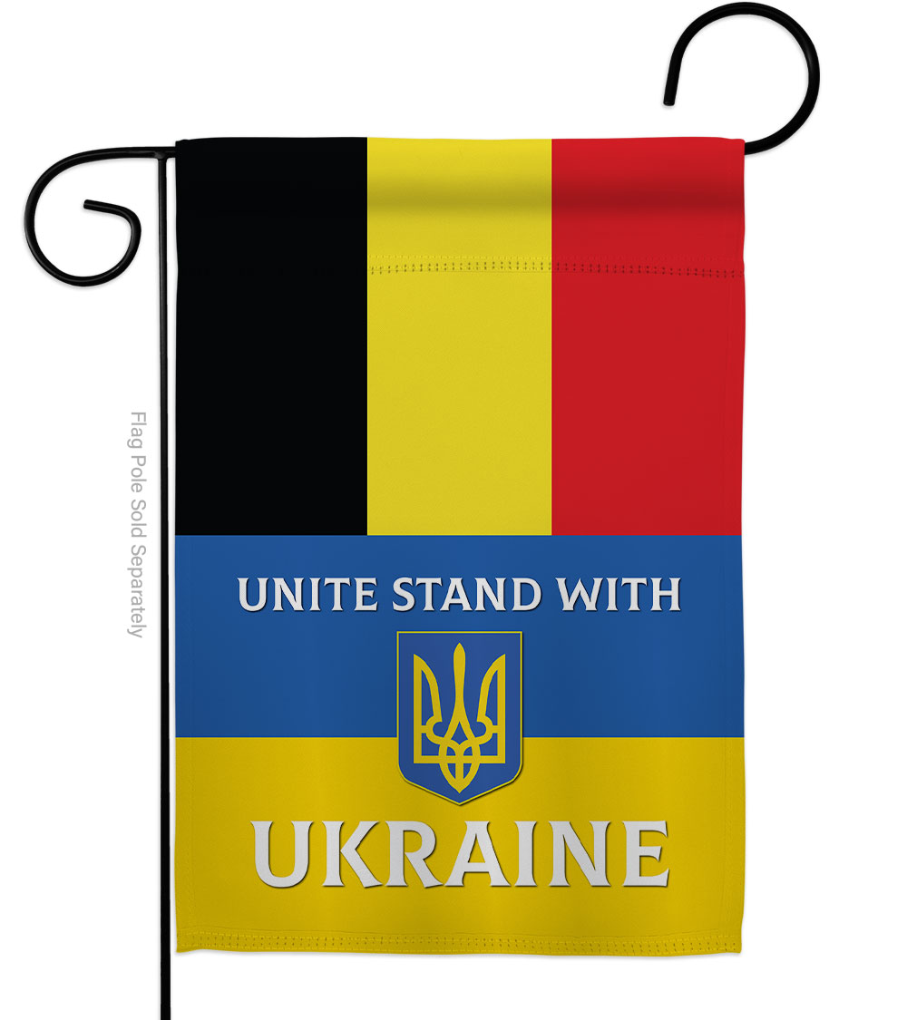 Germany Stand with Ukraine Support Cause 13 x 18.5 in. Double-Sided Decorative Vertical Garden Flags for House Decoration Banner Yard Gift