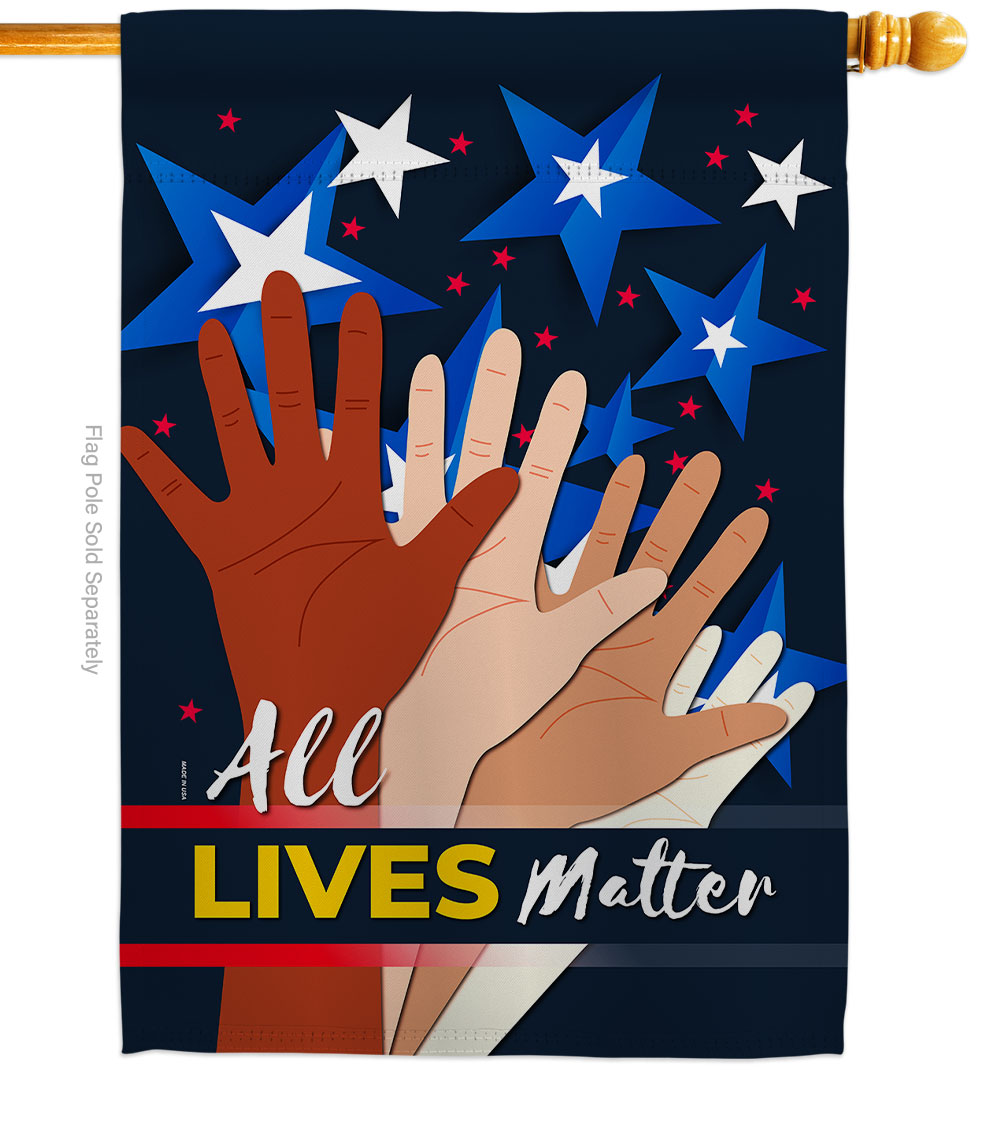 What Lives Matter Support Cause 28 x 40 in. Double-Sided Decorative Vertical House Flags for Decoration Banner Garden Yard Gift