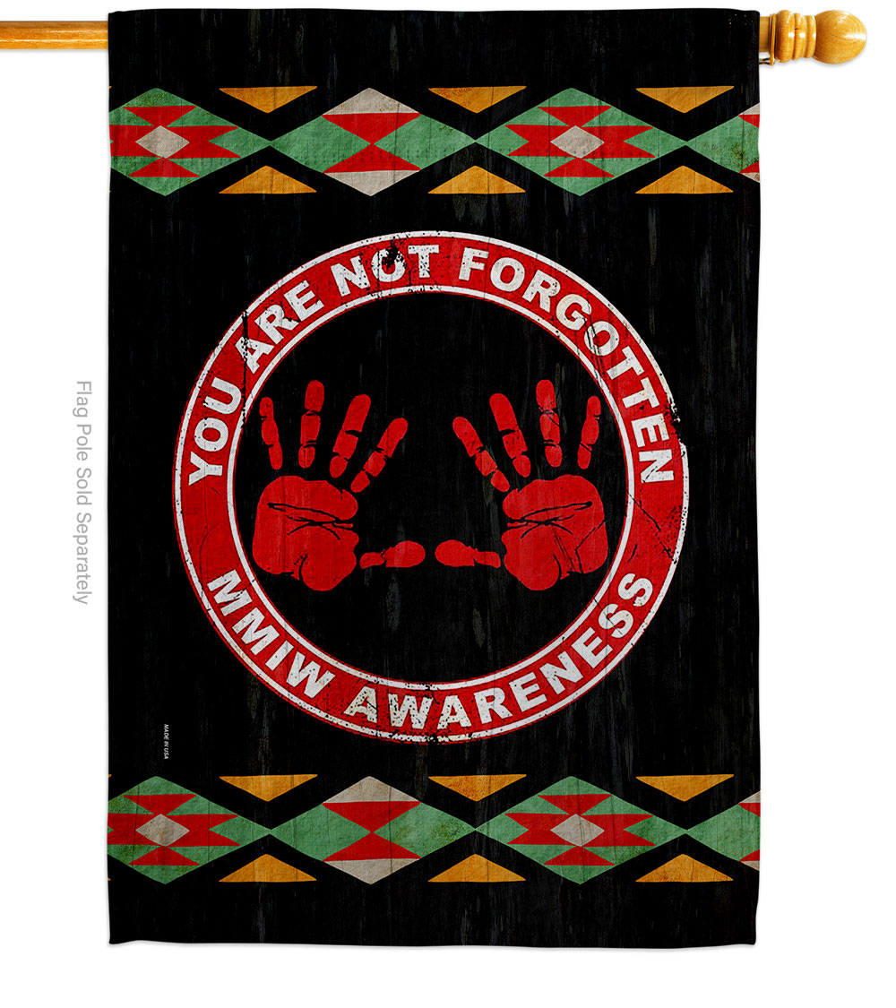 MMIW Awareness Support Cause 28 x 40 in. Double-Sided Decorative Vertical House Flags for Decoration Banner Garden Yard Gift