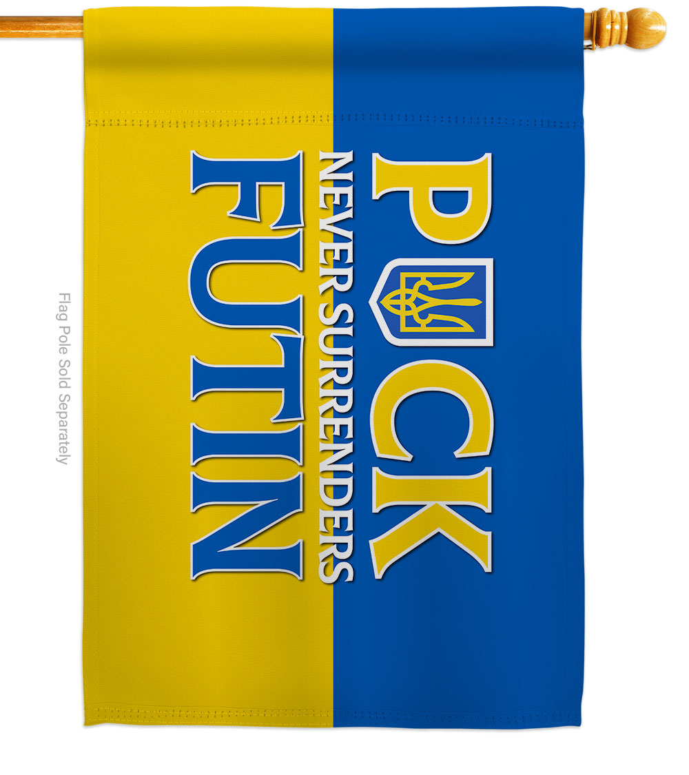 Puck Futin Support Cause 28 x 40 in. Double-Sided Decorative Horizontal House Flags for Decoration Banner Garden Yard Gift