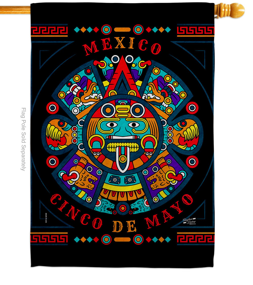 Feliz Cinco De Mayo Summertime 28 x 40 in. Double-Sided Decorative Vertical House Flags for Decoration Banner Garden Yard Gift