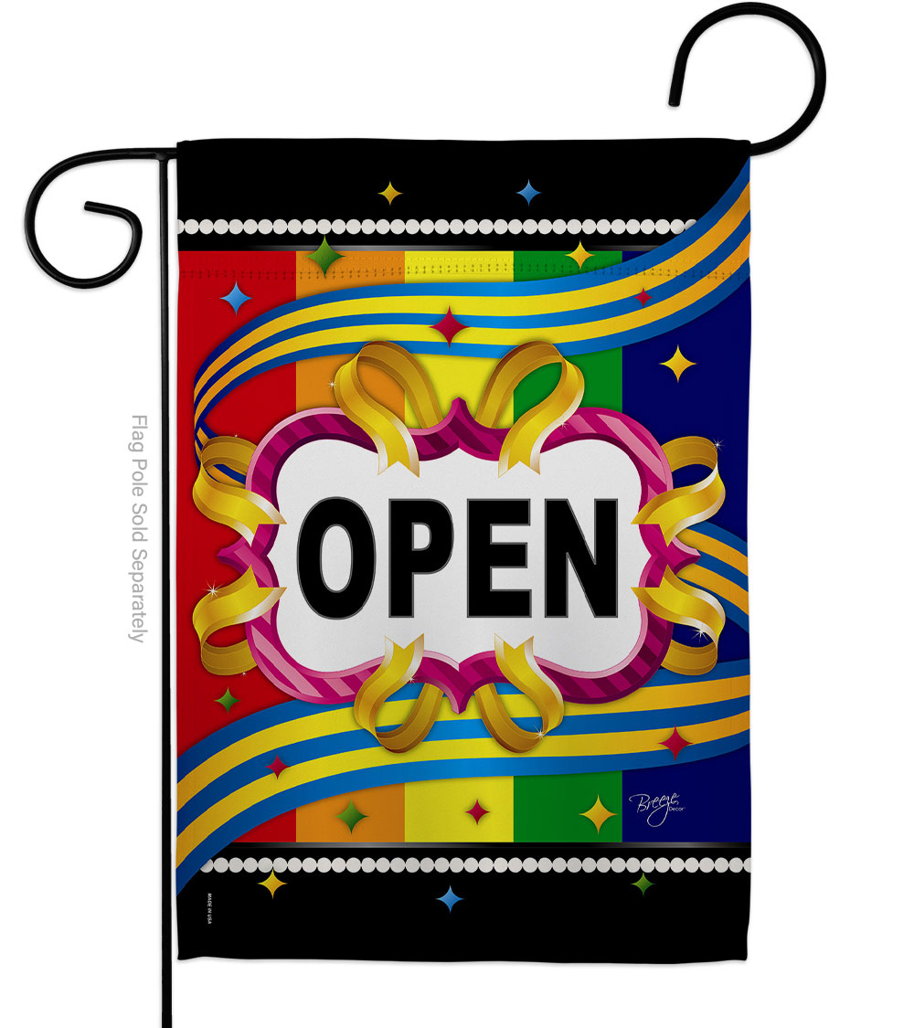 Open Novelty Merchant 13 x 18.5 in. Double-Sided Decorative Vertical Garden Flags for House Decoration Banner Yard Gift