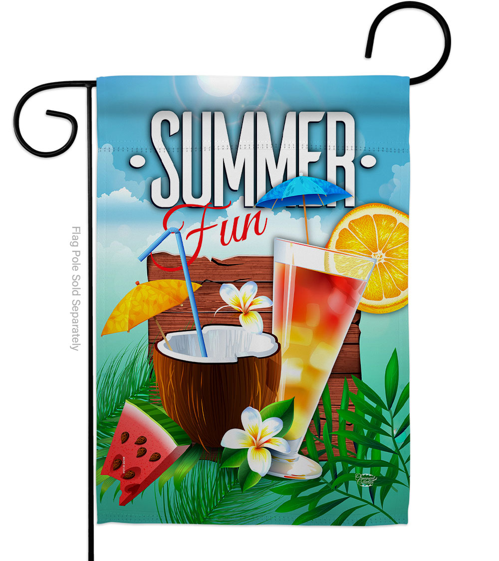Cool Summer Drinks Beverages Cocktail 13 x 18.5 in. Double-Sided Decorative Vertical Garden Flags for House Decoration Banner Yard Gift