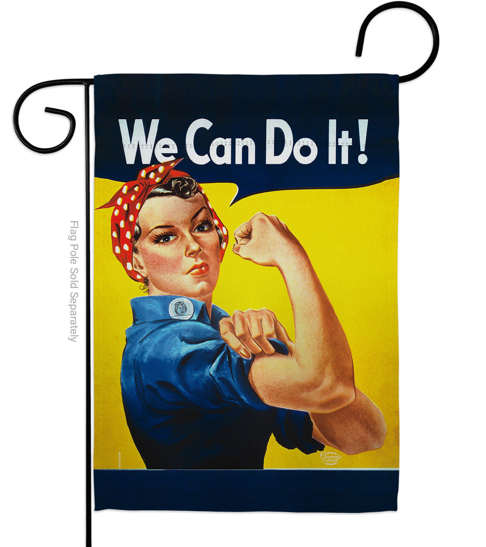 Girl Power Support Feminism 13 x 18.5 in. Double-Sided Decorative Vertical Garden Flags for House Decoration Banner Yard Gift