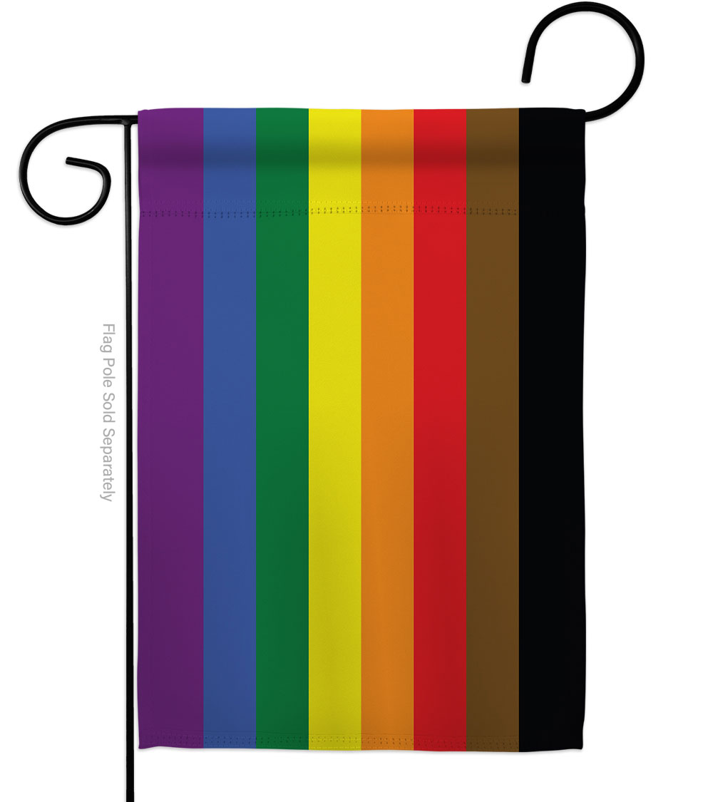 G149641-BO Philadelphia Rainbow Support Pride 13 x 18.5 in. Double-Sided Decorative Horizontal Garden Flags for House Decoration Banner Yard Gift