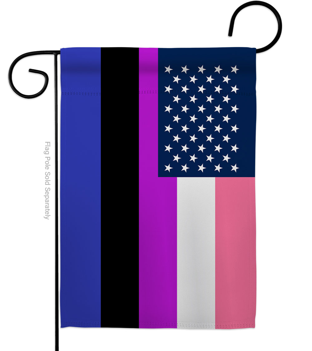 G149649-BO US Genderfluidity Pride Support 13 x 18.5 in. Double-Sided Decorative Horizontal Garden Flags for House Decoration Banner Yard Gift