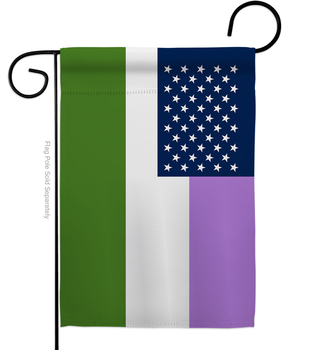 G149650-BO US Genderqueer Pride Support 13 x 18.5 in. Double-Sided Decorative Horizontal Garden Flags for House Decoration Banner Yard Gift