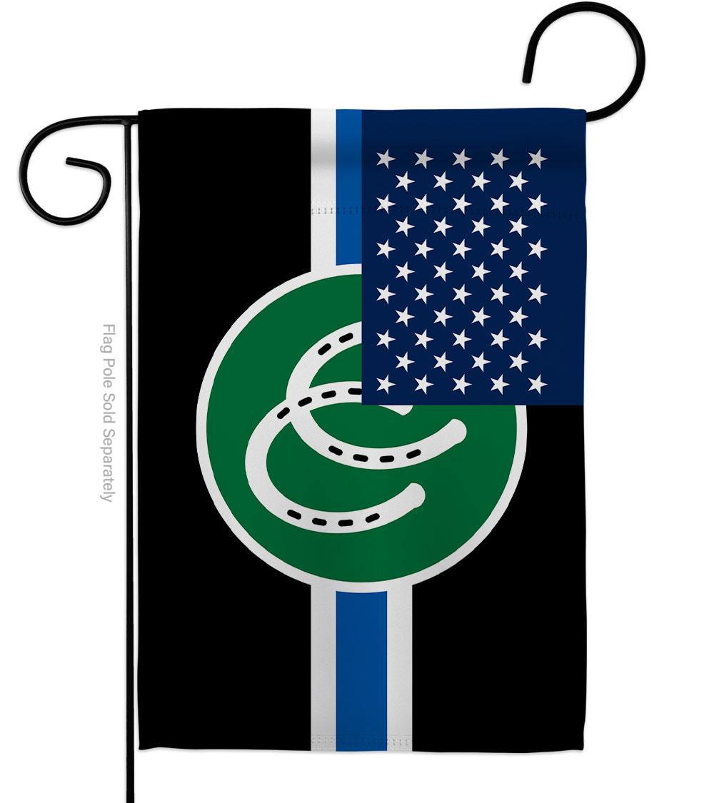 G149661-BO US Pony Pride Support 13 x 18.5 in. Double-Sided Decorative Horizontal Garden Flags for House Decoration Banner Yard Gift