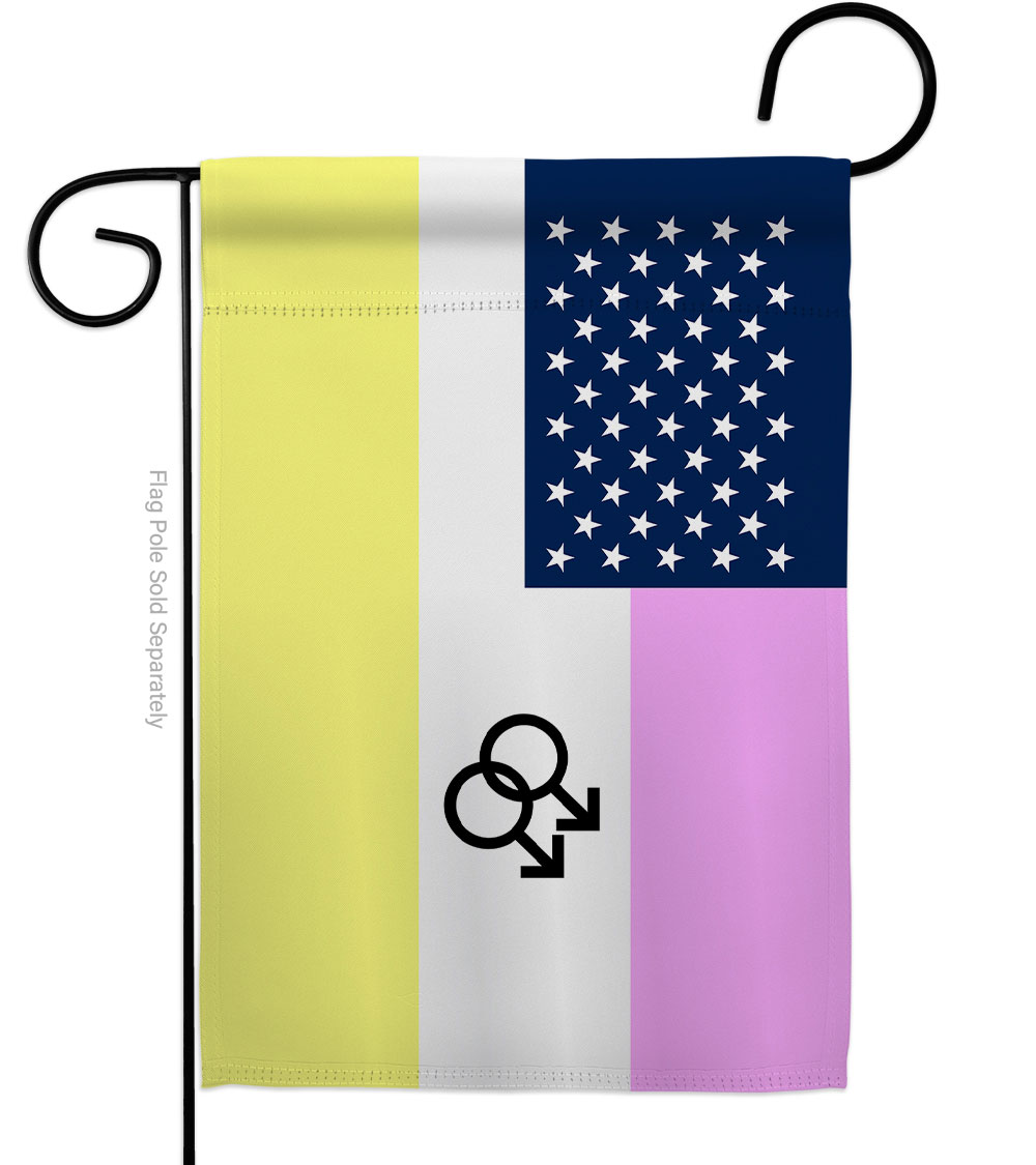 G149665-BO US Twink Support Pride 13 x 18.5 in. Double-Sided Decorative Horizontal Garden Flags for House Decoration Banner Yard Gift