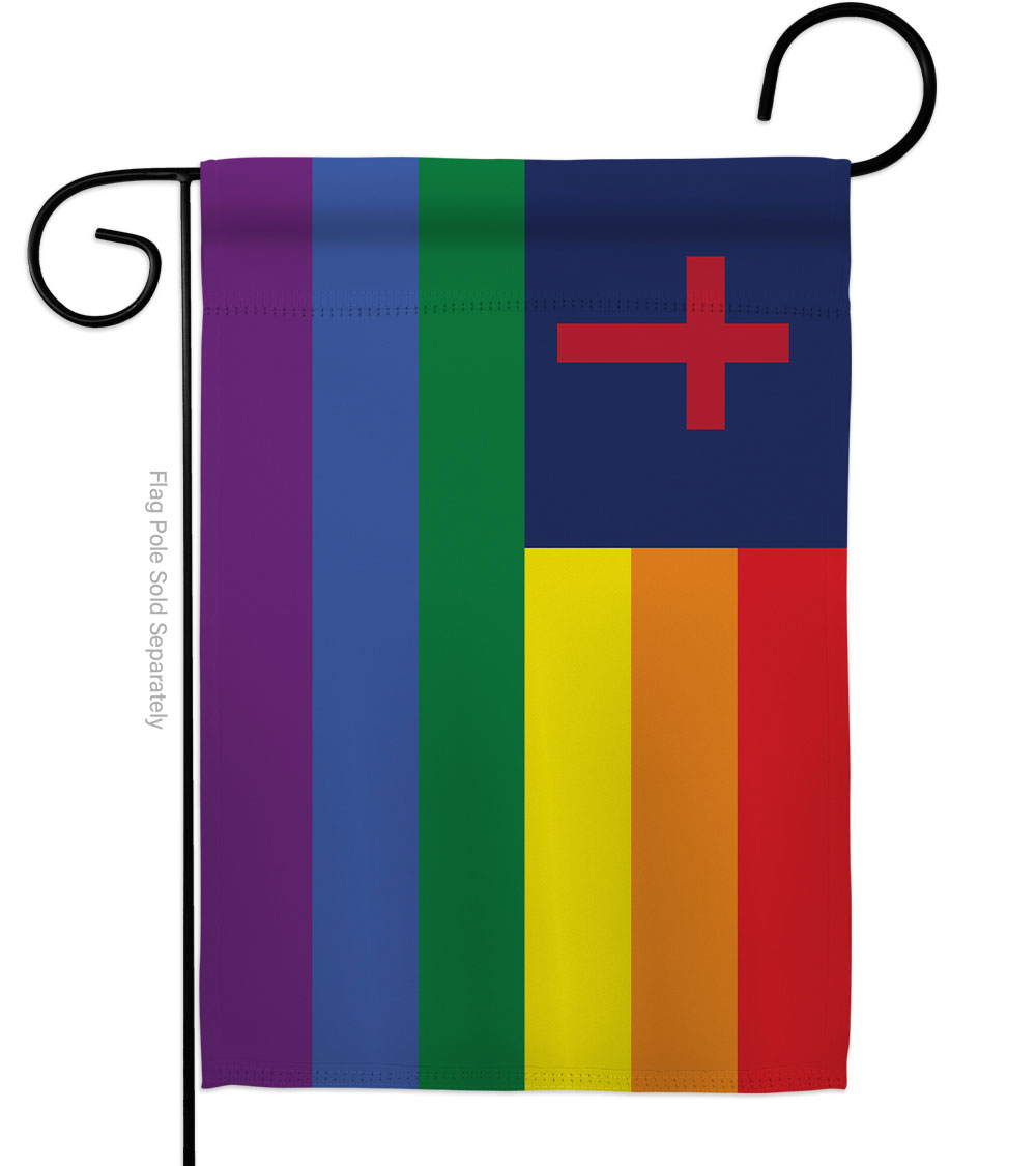 G149667-BO Christian Pride Support 13 x 18.5 in. Double-Sided Decorative Horizontal Garden Flags for House Decoration Banner Yard Gift