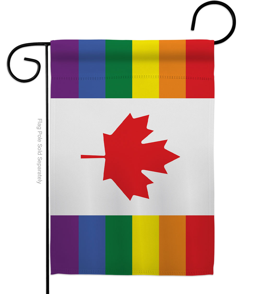 G149669-BO Canada Pride Support 13 x 18.5 in. Double-Sided Decorative Horizontal Garden Flags for House Decoration Banner Yard Gift