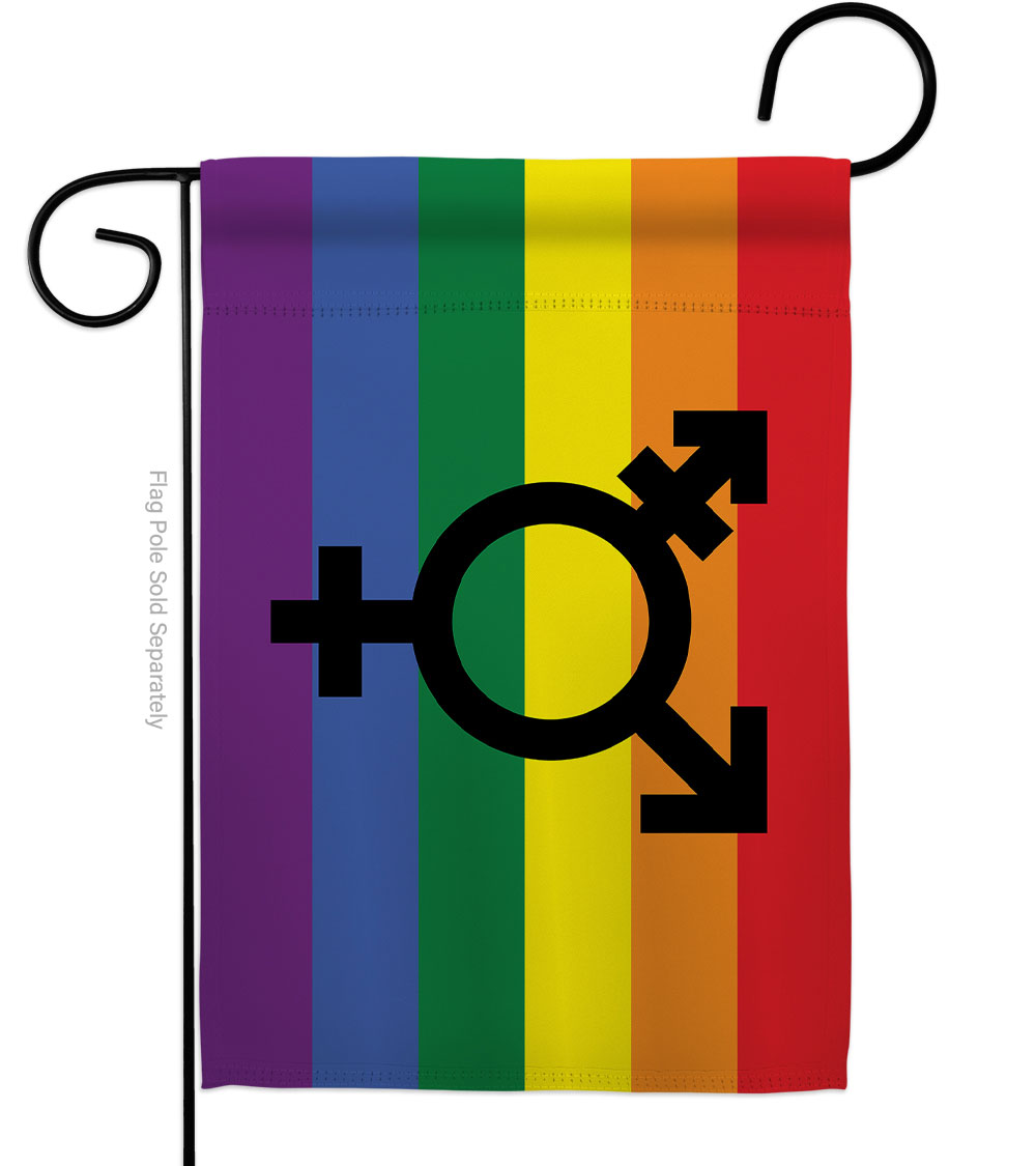 G149673-BO Transgender Pride Support 13 x 18.5 in. Double-Sided Decorative Horizontal Garden Flags for House Decoration Banner Yard Gift