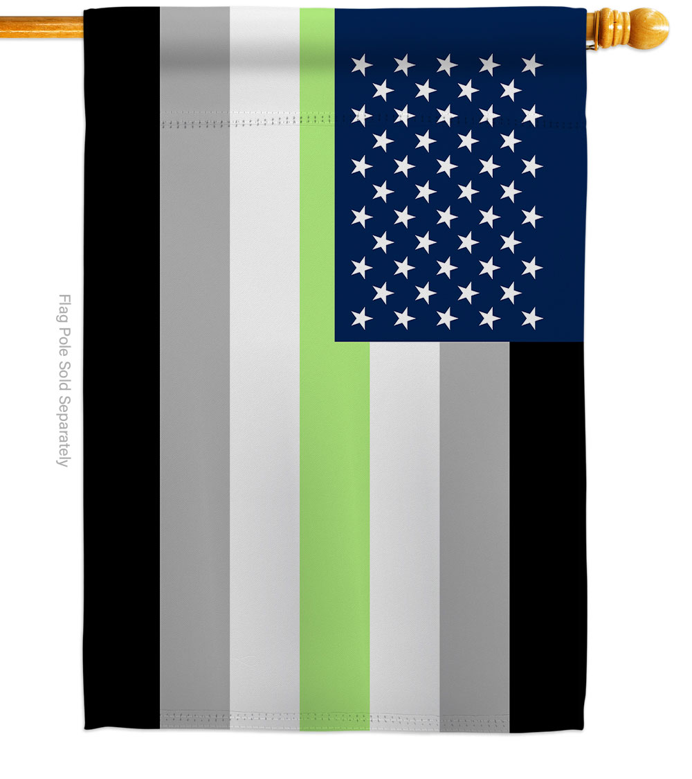 US Agender Pride Support 28 x 40 in. Double-Sided Decorative Horizontal House Flags for Decoration Banner Garden Yard Gift
