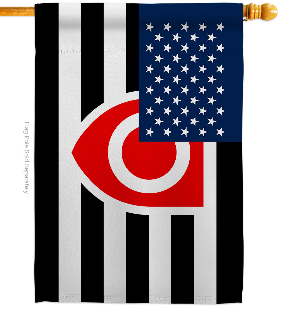 US Ownership Tanos Support Pride 28 x 40 in. Double-Sided Decorative Horizontal House Flags for Decoration Banner Garden Yard Gift
