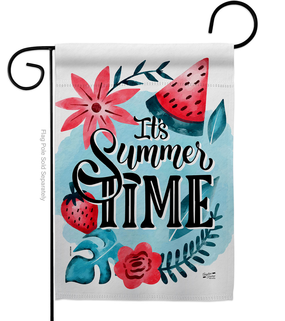 G135528-BO Its Summer Summertime Fun & Sun 13 x 18.5 in. Double-Sided Decorative Vertical Garden Flags for House Decoration Banner Yard Gift