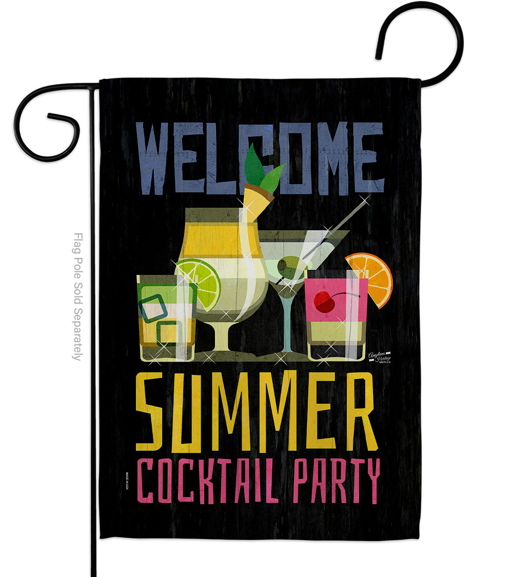 G135541-BO Summer Cocktail Beverages 13 x 18.5 in. Double-Sided Decorative Vertical Garden Flags for House Decoration Banner Yard Gift