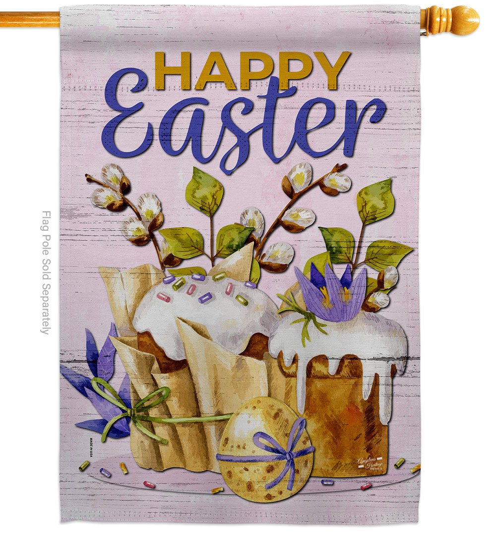 Super Sweet Easter Springtime 28 x 40 in. Double-Sided Decorative Vertical House Flags for Decoration Banner Garden Yard Gift