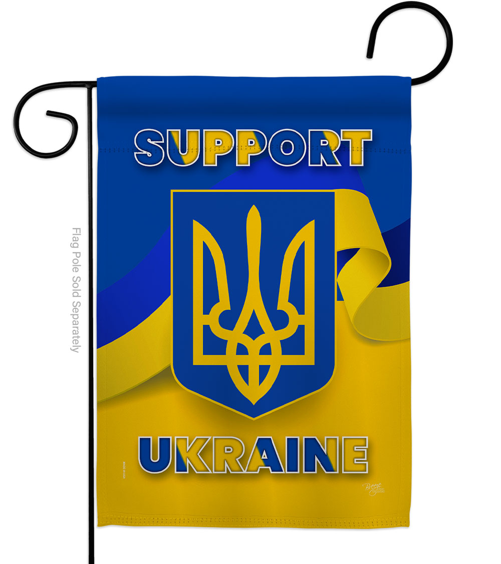 Support Ukraine Cause 13 x 18.5 in. Double-Sided Decorative Vertical Garden Flags for House Decoration Banner Yard Gift