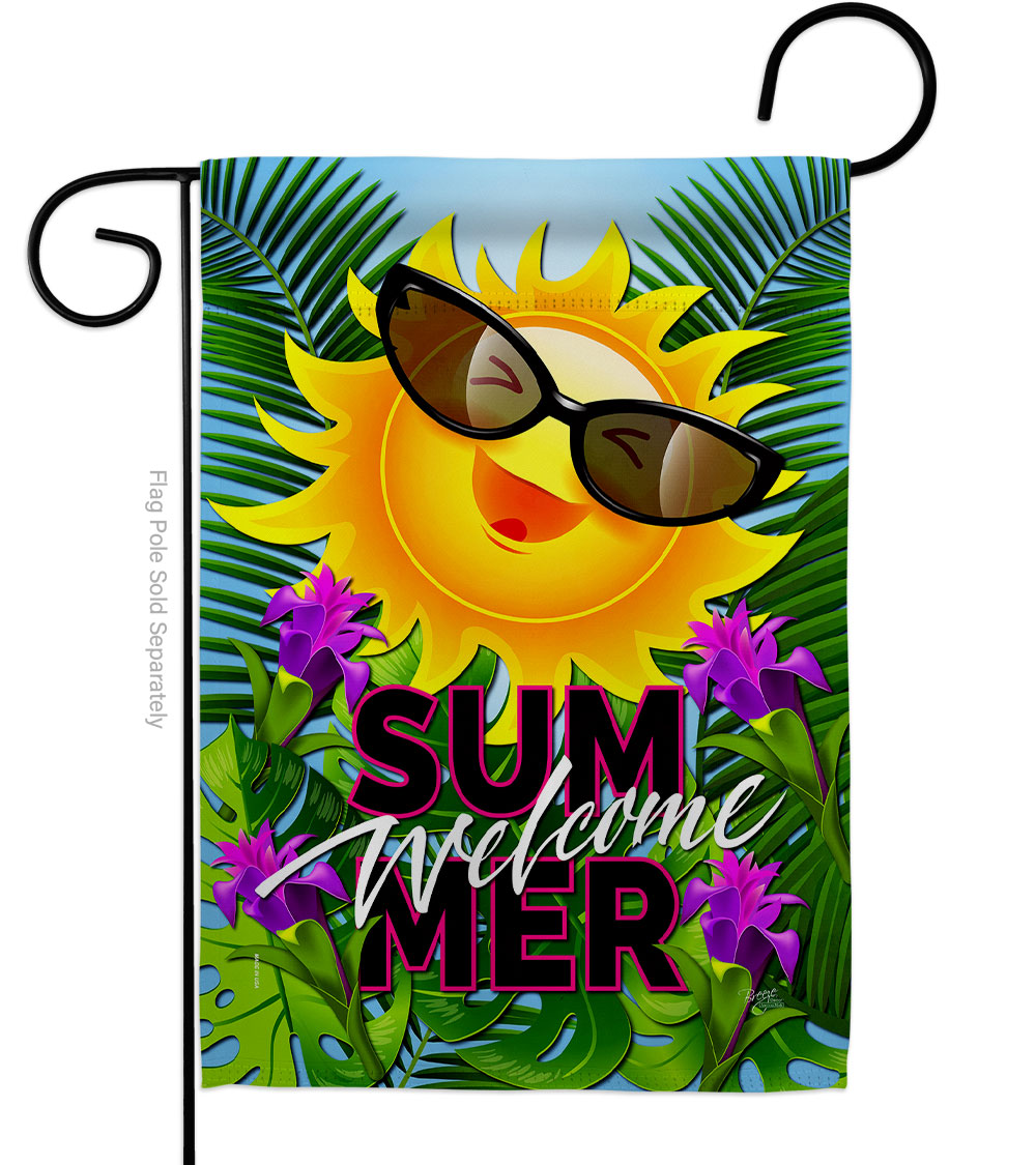 G156098-BO Joyful Sun Summertime Fun & 13 x 18.5 in. Double-Sided Decorative Vertical Garden Flags for House Decoration Banner Yard Gift