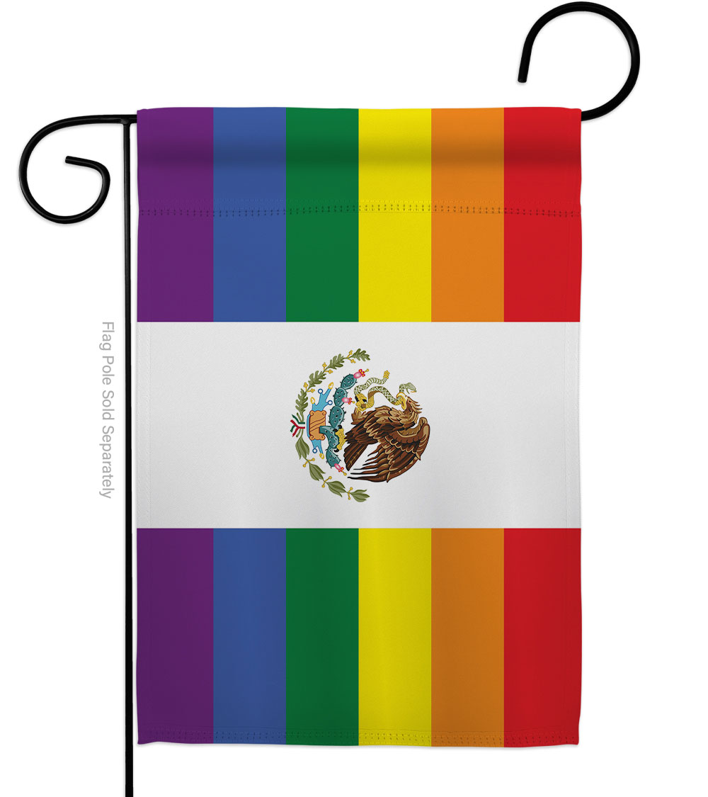 G149676-BO Mexico Pride Support 13 x 18.5 in. Double-Sided Decorative Horizontal Garden Flags for House Decoration Banner Yard Gift