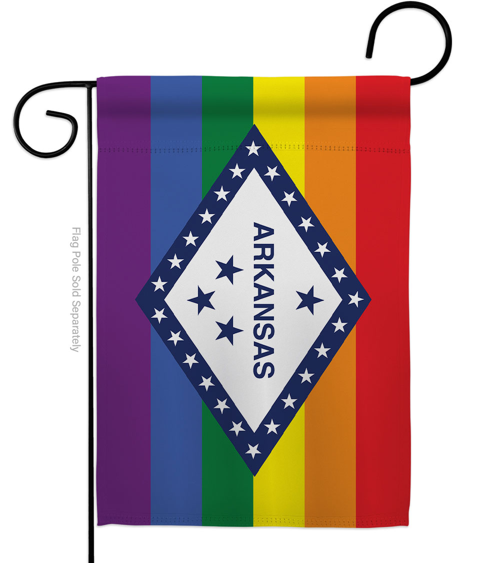 G149679-BO Arkansas Pride Support 13 x 18.5 in. Double-Sided Decorative Horizontal Garden Flags for House Decoration Banner Yard Gift