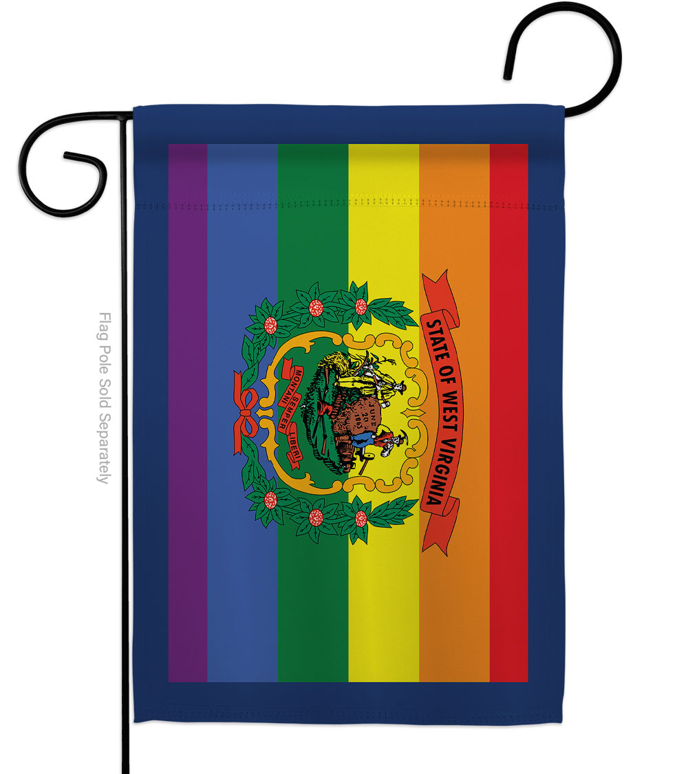 G149684-BO West Virginia Pride Support 13 x 18.5 in. Double-Sided Decorative Horizontal Garden Flags for House Decoration Banner Yard Gift